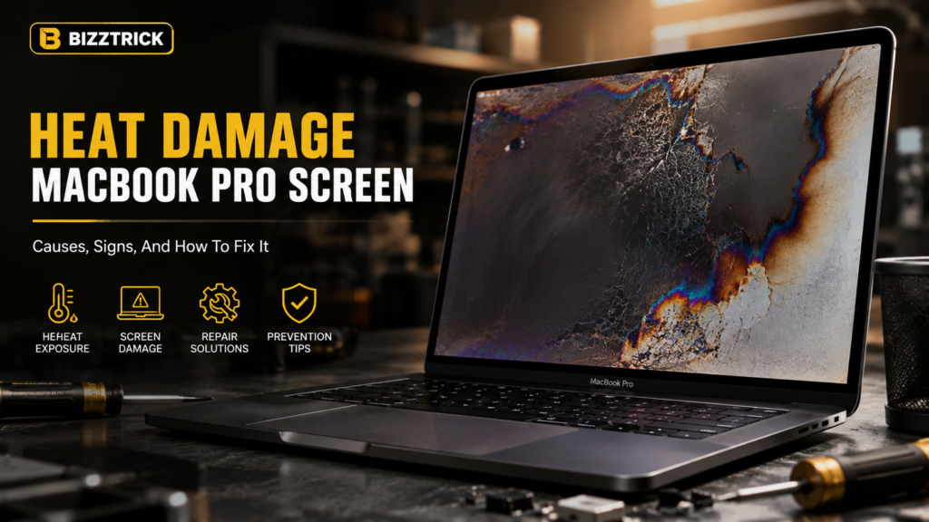 heat damage macbook pro screen
